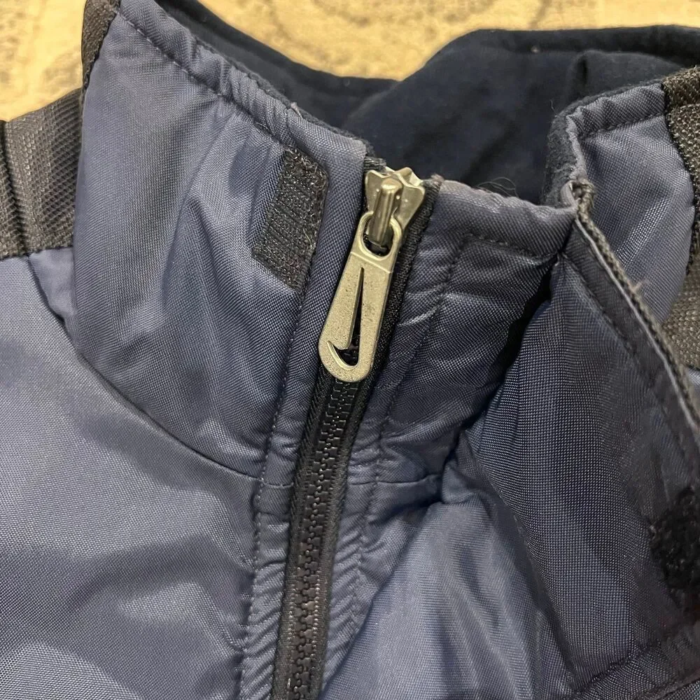 NIKE Vintage 90s Swoosh Check Blue Insulated Puffer Pullover Anorak Jacket Sz XL